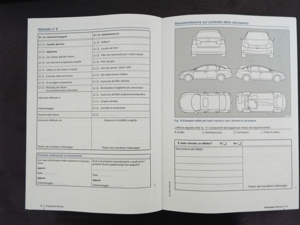VW Volkswagen Serviceplan Serviceheft Nachdrucke 2er-Pack