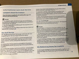 Audi Serviceheft, Scheckheft, Servicebook, Wartungsheft, Serviceplan