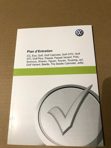 VW Volkswagen Plan d'Entretien français Serviceheft, Serviceplan, Serv –  Serviceheft24